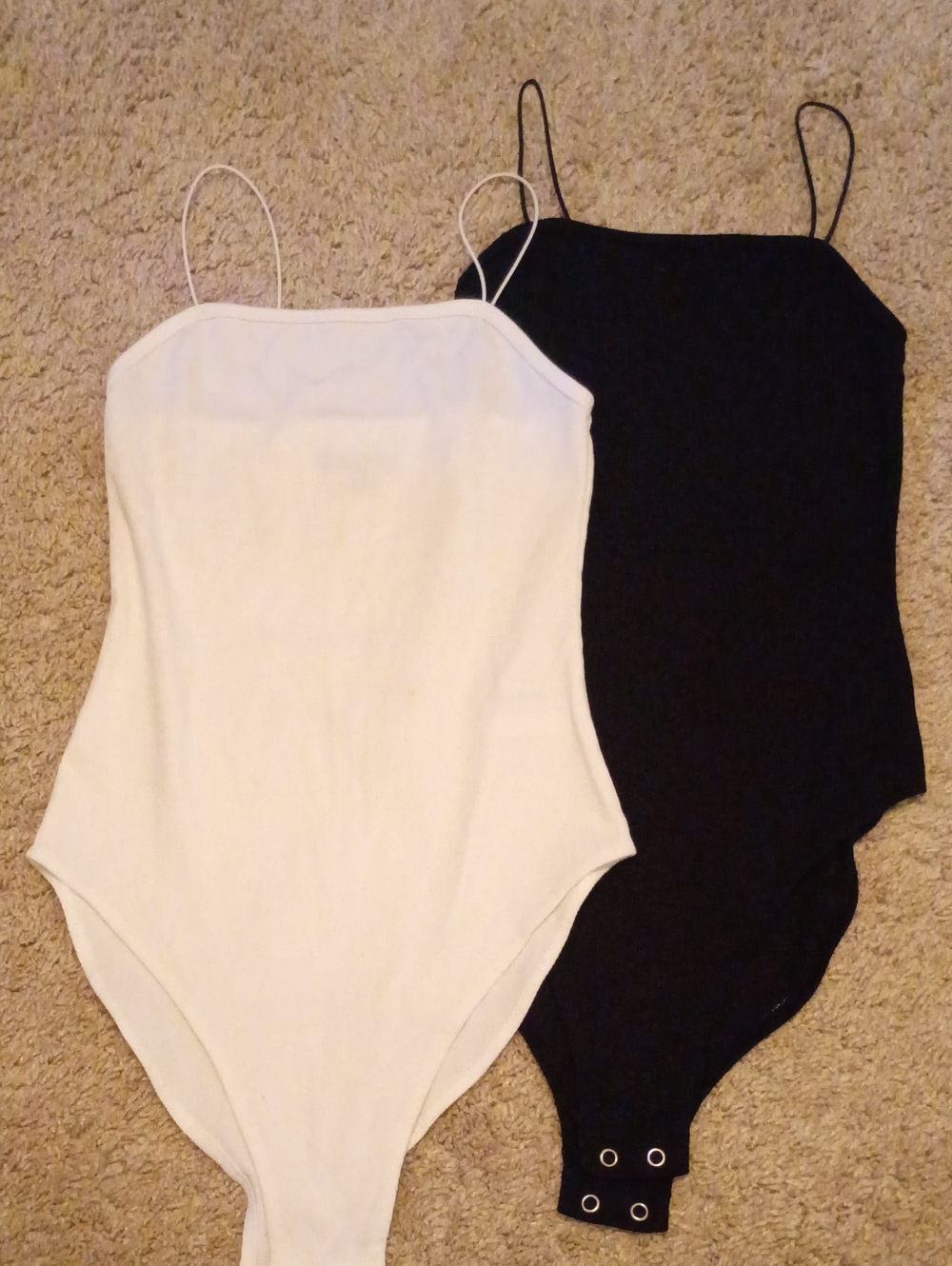 Wild Fable Women's Black and White One-Piece Bodysuits - Double Pack, Never Worn